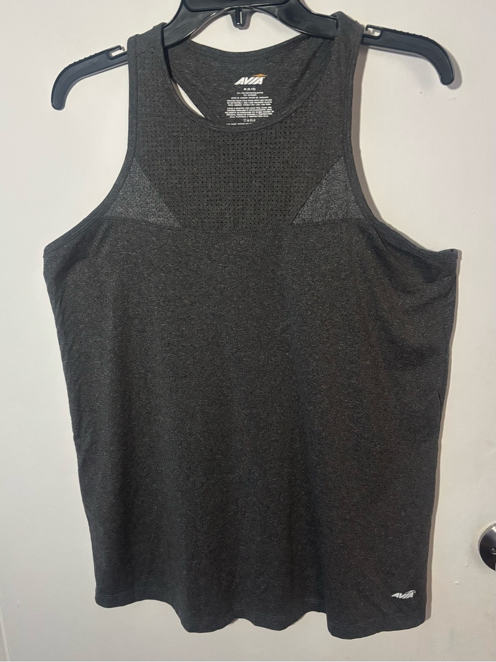Avia Gray Perforated Athletic Tank Top Medium